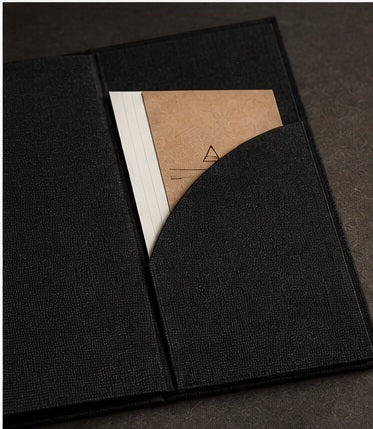 Slip pocket inside the back cover