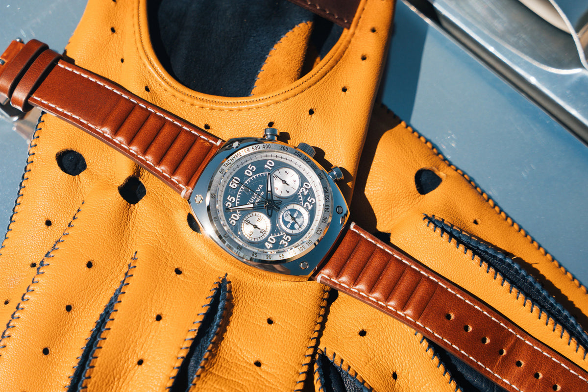 Bulova Shelby Racer Chronograph 96K118 — detail view — Bulova at MEDIUM