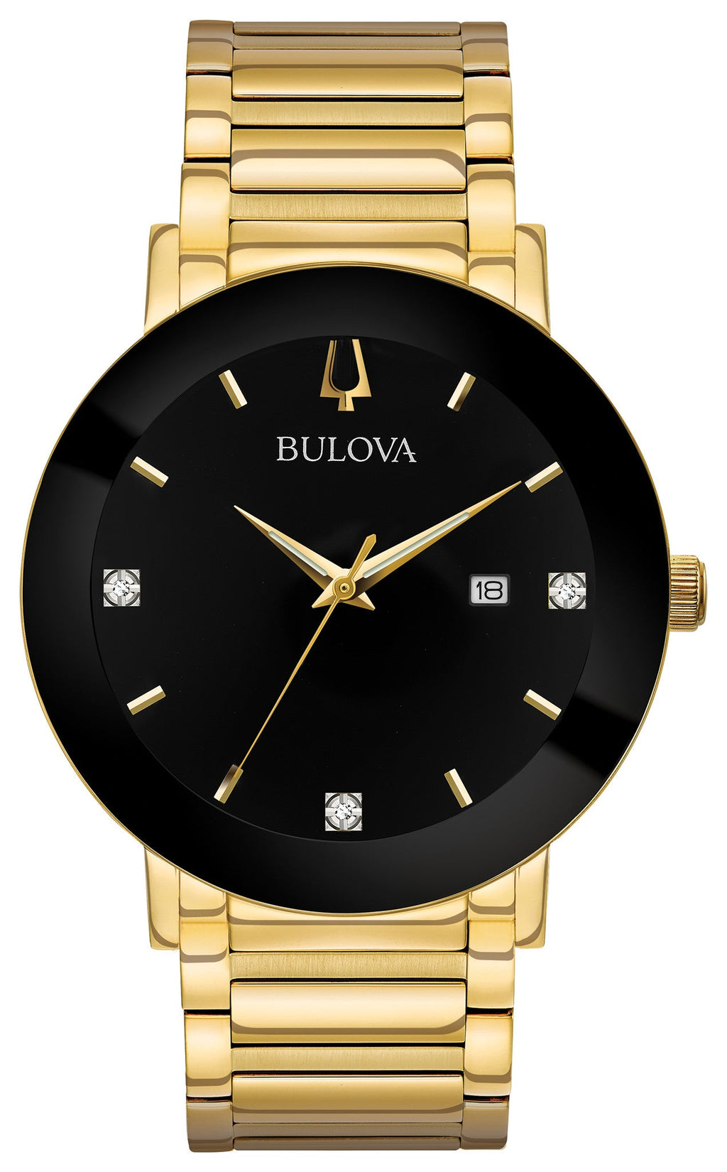 Bulova Futuro 97D116 gold-tone black dial diamonds — Bulova at MEDIUM