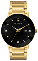 Bulova Futuro 97D116 gold-tone black dial diamonds — Bulova at MEDIUM