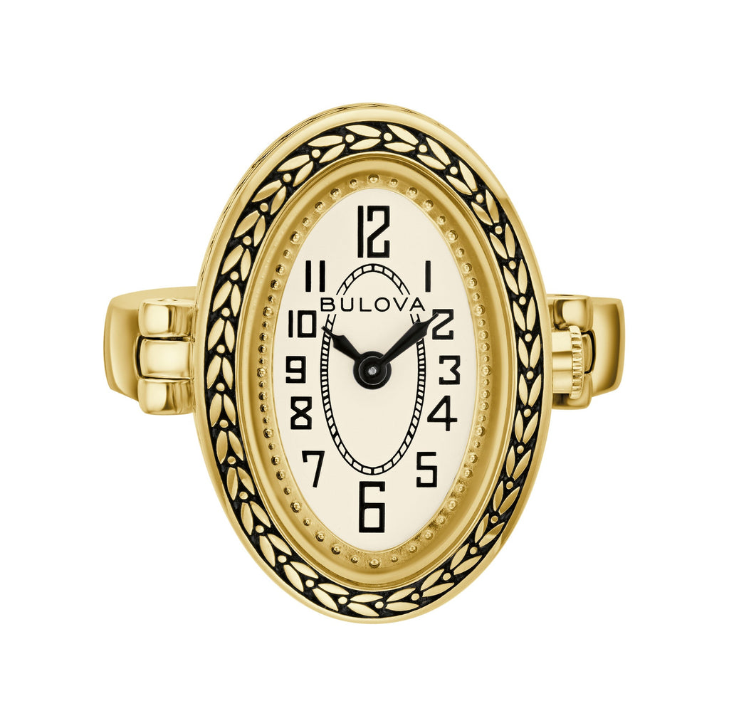 Bulova Art Deco 150th 97L188 Art Deco Ring Watch ivory dial — Bulova at MEDIUM
