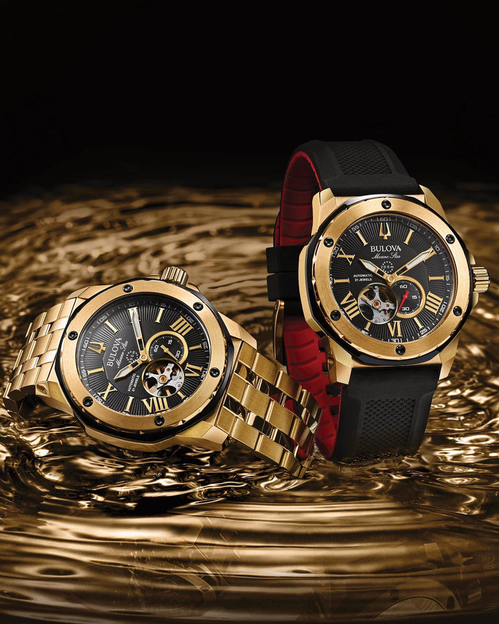 Bulova Marine Star 98A272 — detail view — Bulova at MEDIUM