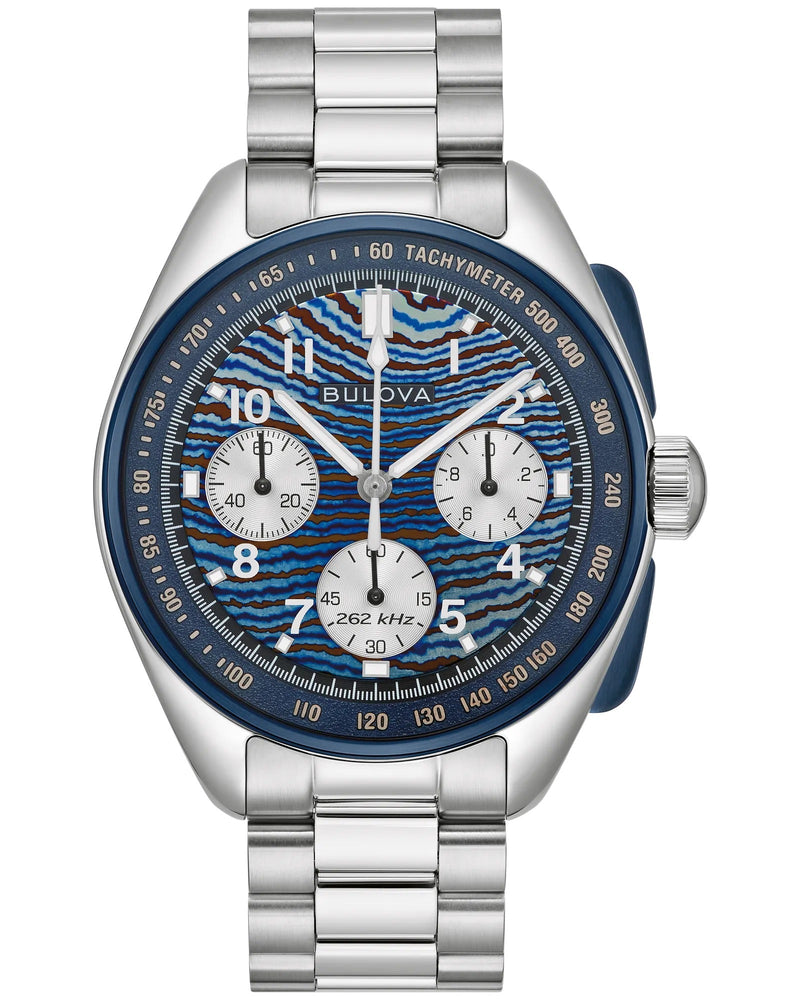 Bulova Lunar Pilot 98A329 · Timascus · Limited edition of 5,500; comes with an individually created art piece by Thiago