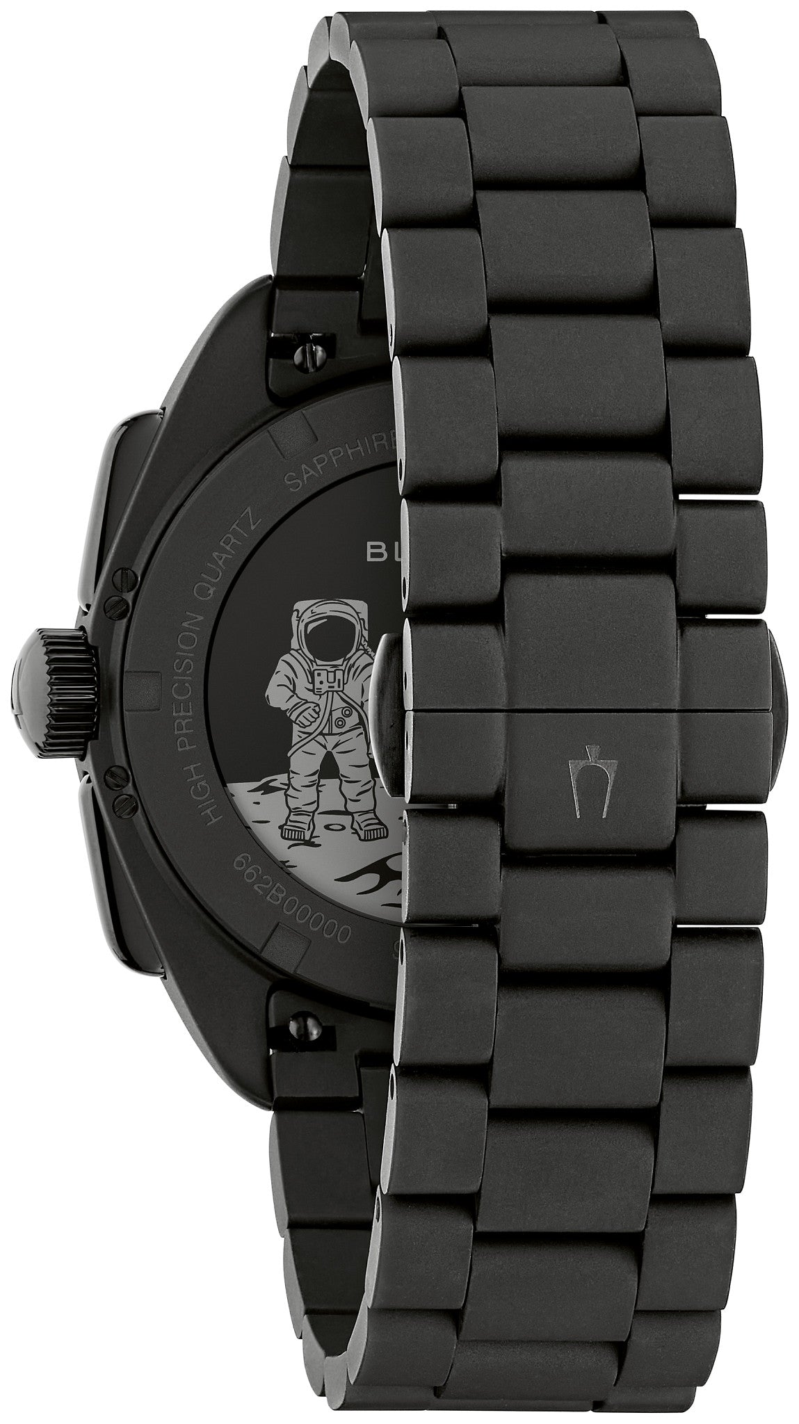 Bulova Lunar Pilot 98A335 · Black Hole — detail view — Bulova at MEDIUM