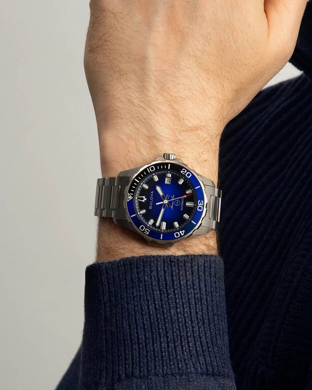 Bulova Marine Star 98B466 — detail view — Bulova at MEDIUM