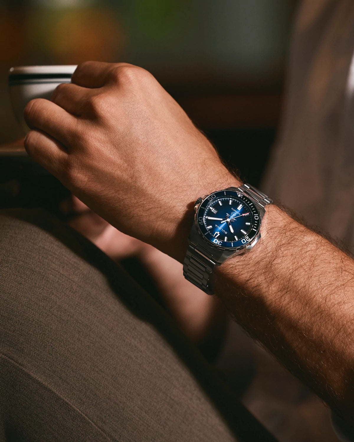 Bulova Marine Star 98B466 — detail view — Bulova at MEDIUM