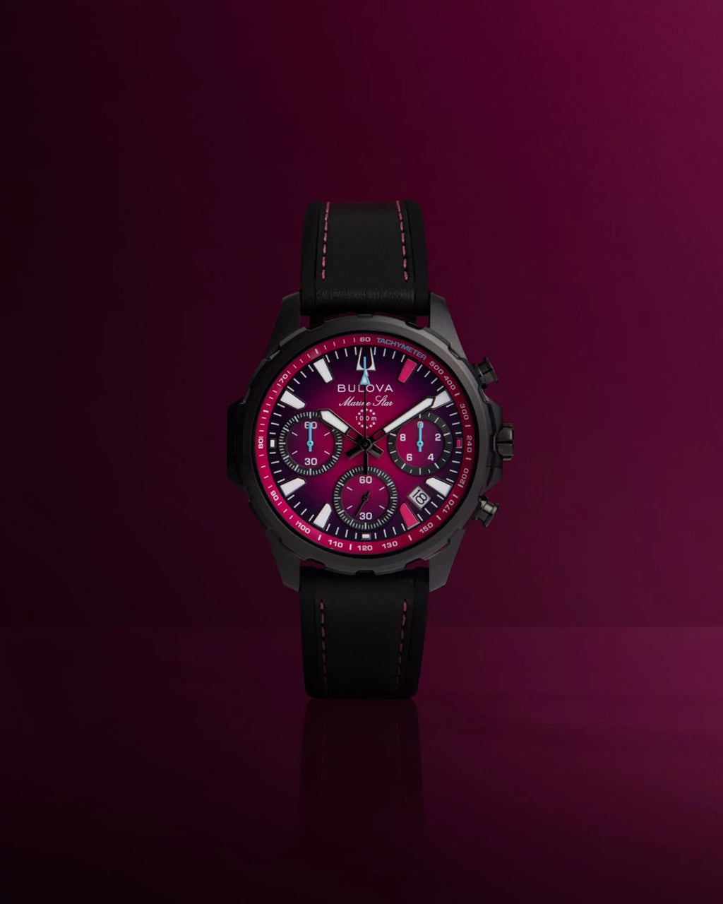 Bulova Marine Star 98B476 · E1 Team Miami — detail view — Bulova at MEDIUM