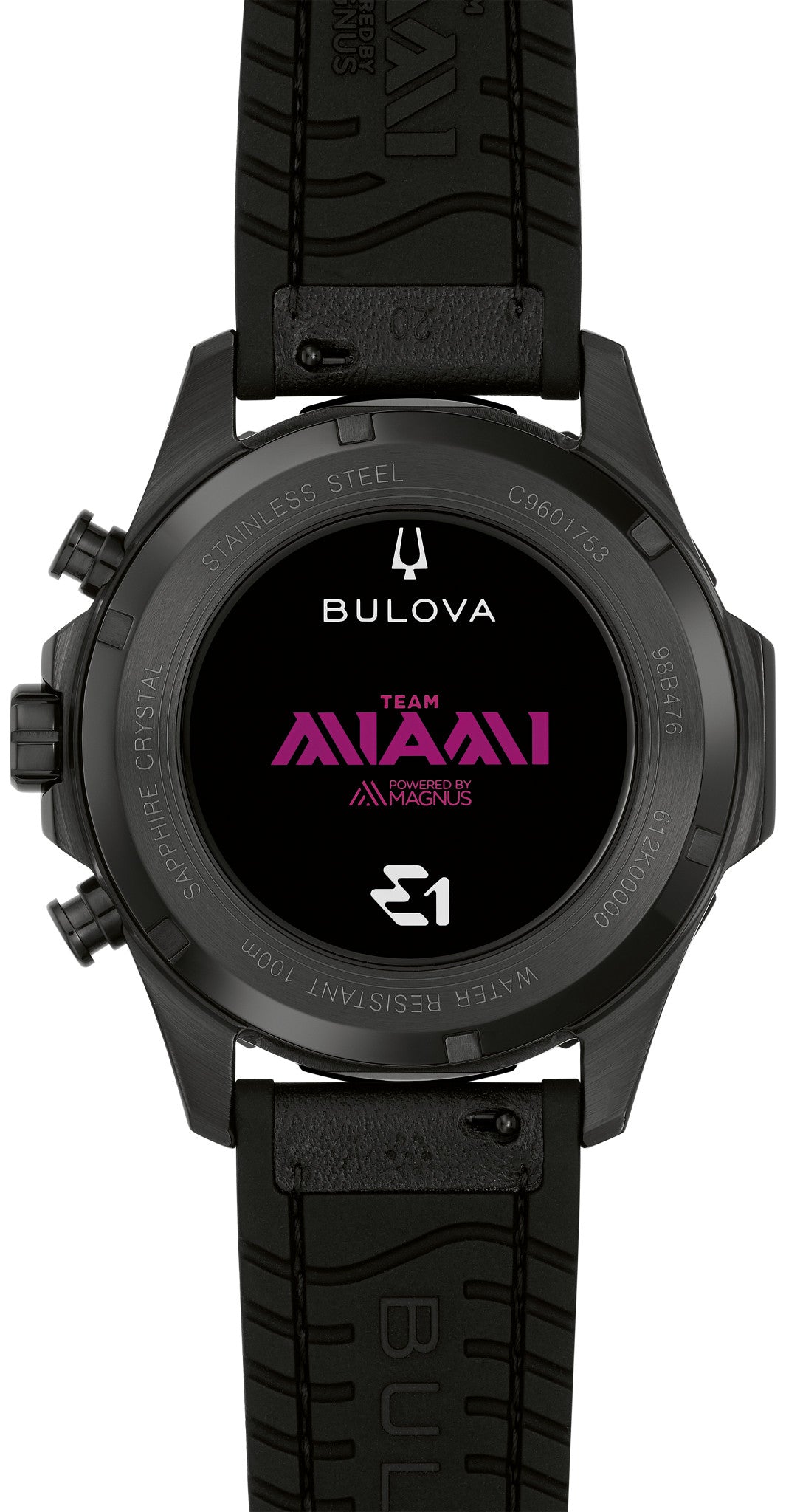 Bulova Marine Star 98B476 · E1 Team Miami — detail view — Bulova at MEDIUM