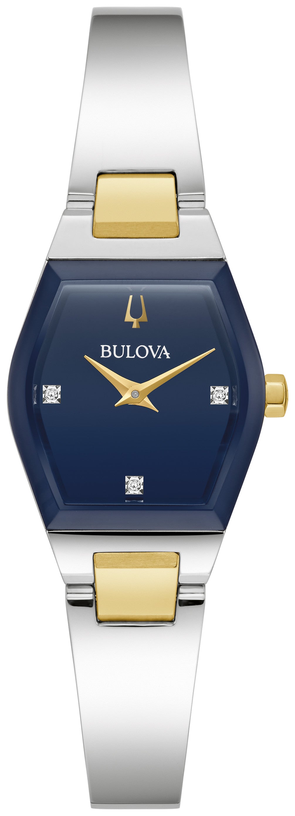 Bulova Gemini Ladies 98P218 silver gold-tone blue dial — Bulova at MEDIUM