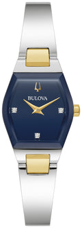 Bulova Gemini Ladies 98P218 silver gold-tone blue dial — Bulova at MEDIUM