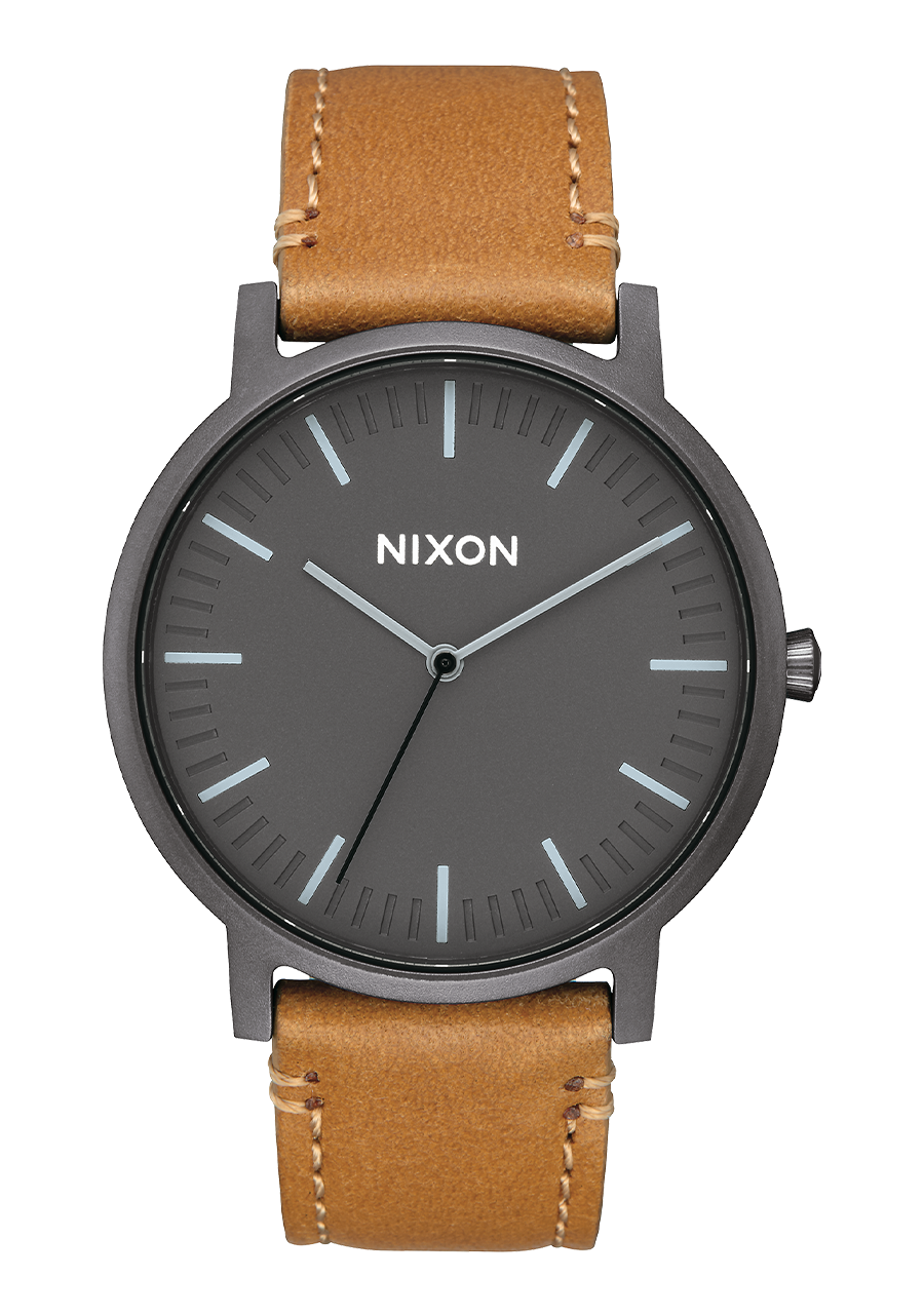 Porter Leather - Gunmetal / Charcoal / Taupe