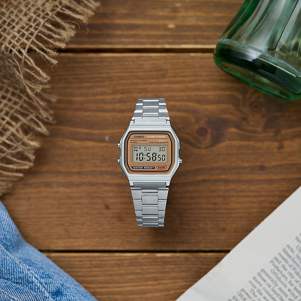 Casio Illuminator A158WEA-9 · Gold - view 2