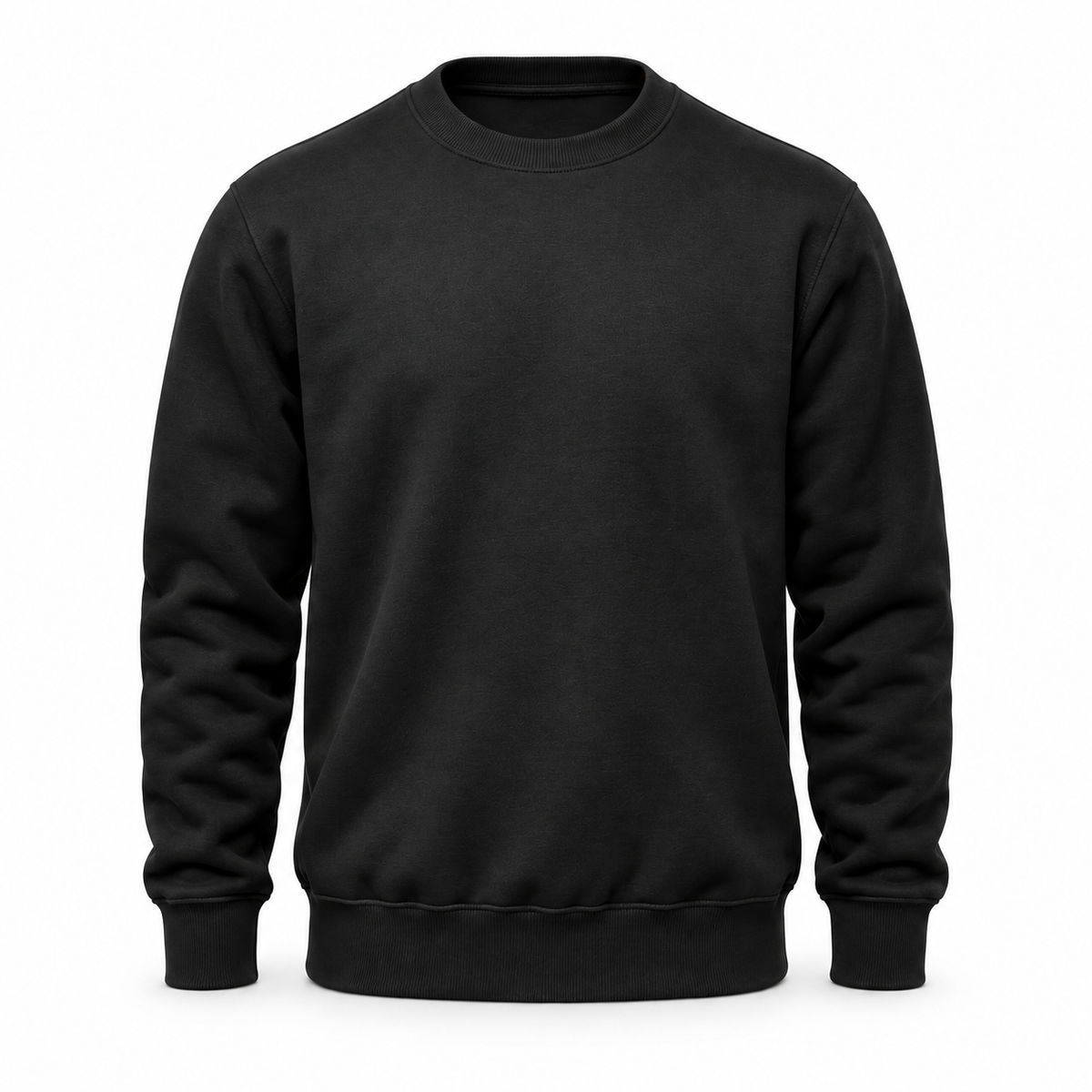 The Backstory Crewneck — Black — front