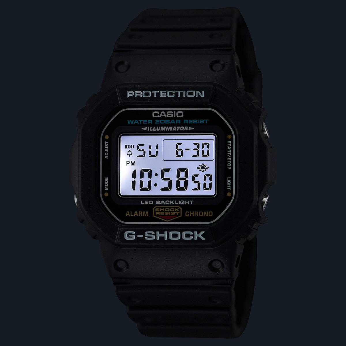 G-SHOCK The Square 5600 DW-5600UE-1 · Black - view 3