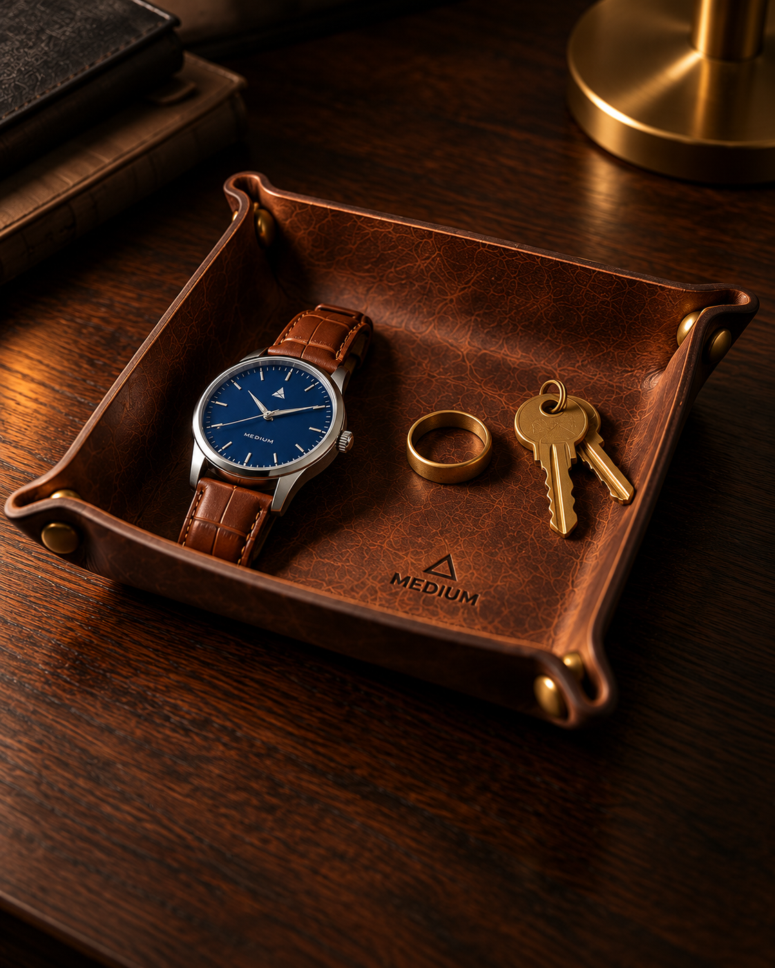 MEDIUM x Popov Valet Tray · Heritage Brown