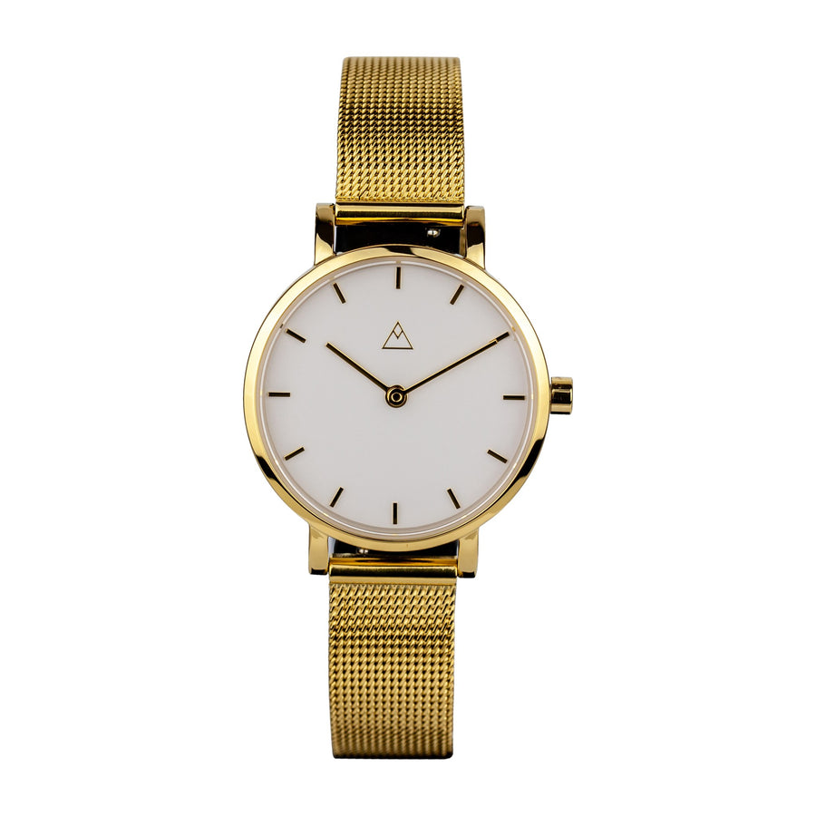 The Base 28 · White / Gold / Gold Mesh