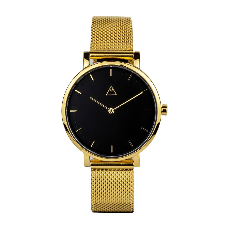 The Debut 36 · Black / Gold / Gold Mesh