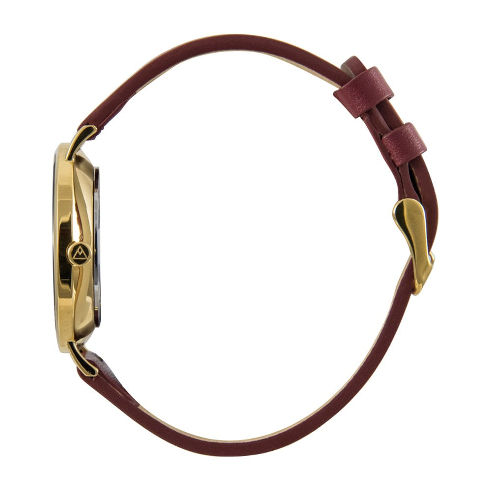 The Debut 36 · Black / Gold / Cerise Leather