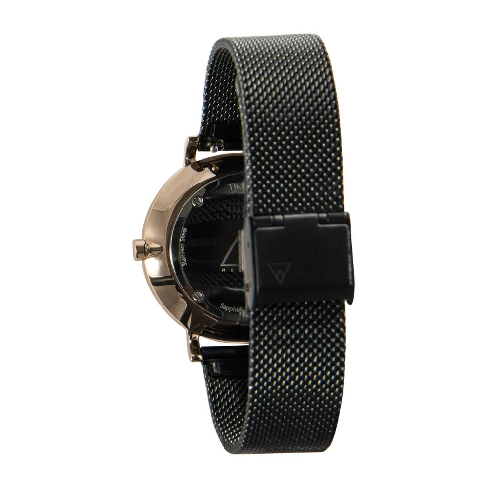 The Peak 36 · Black / Rose Gold / Black Mesh