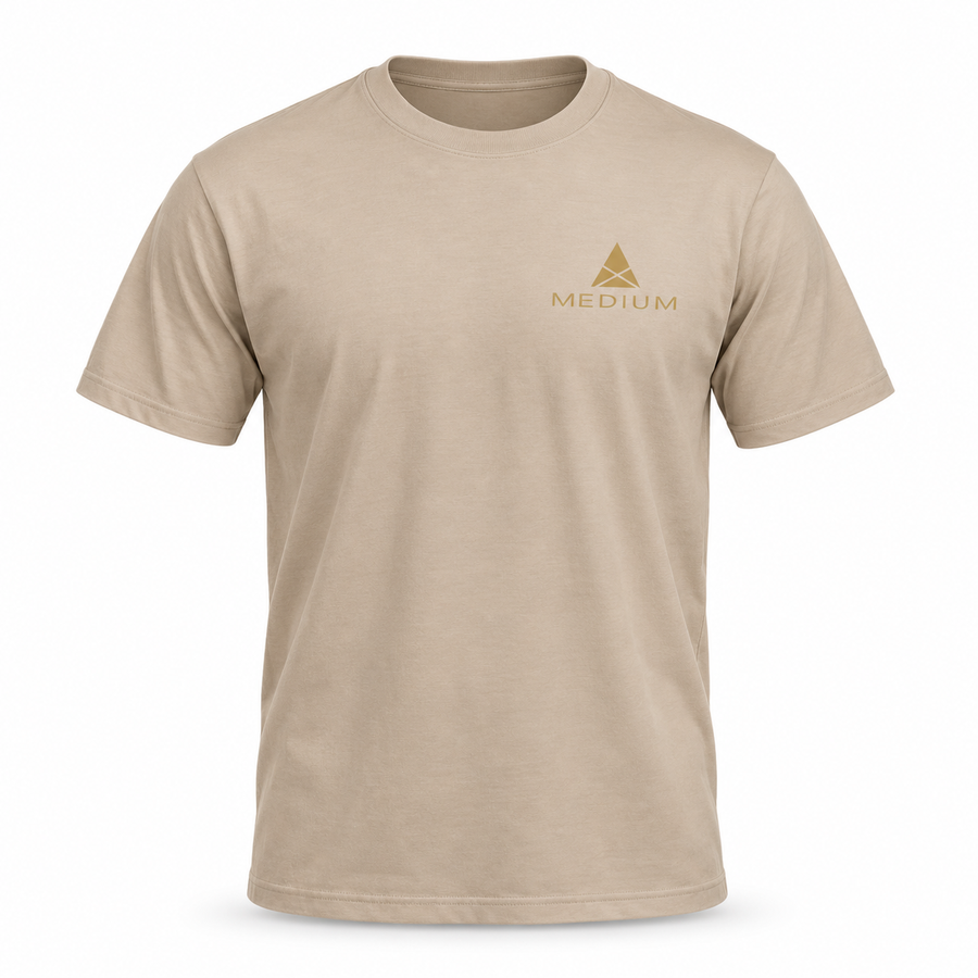 The First Page Tee — Sand — front