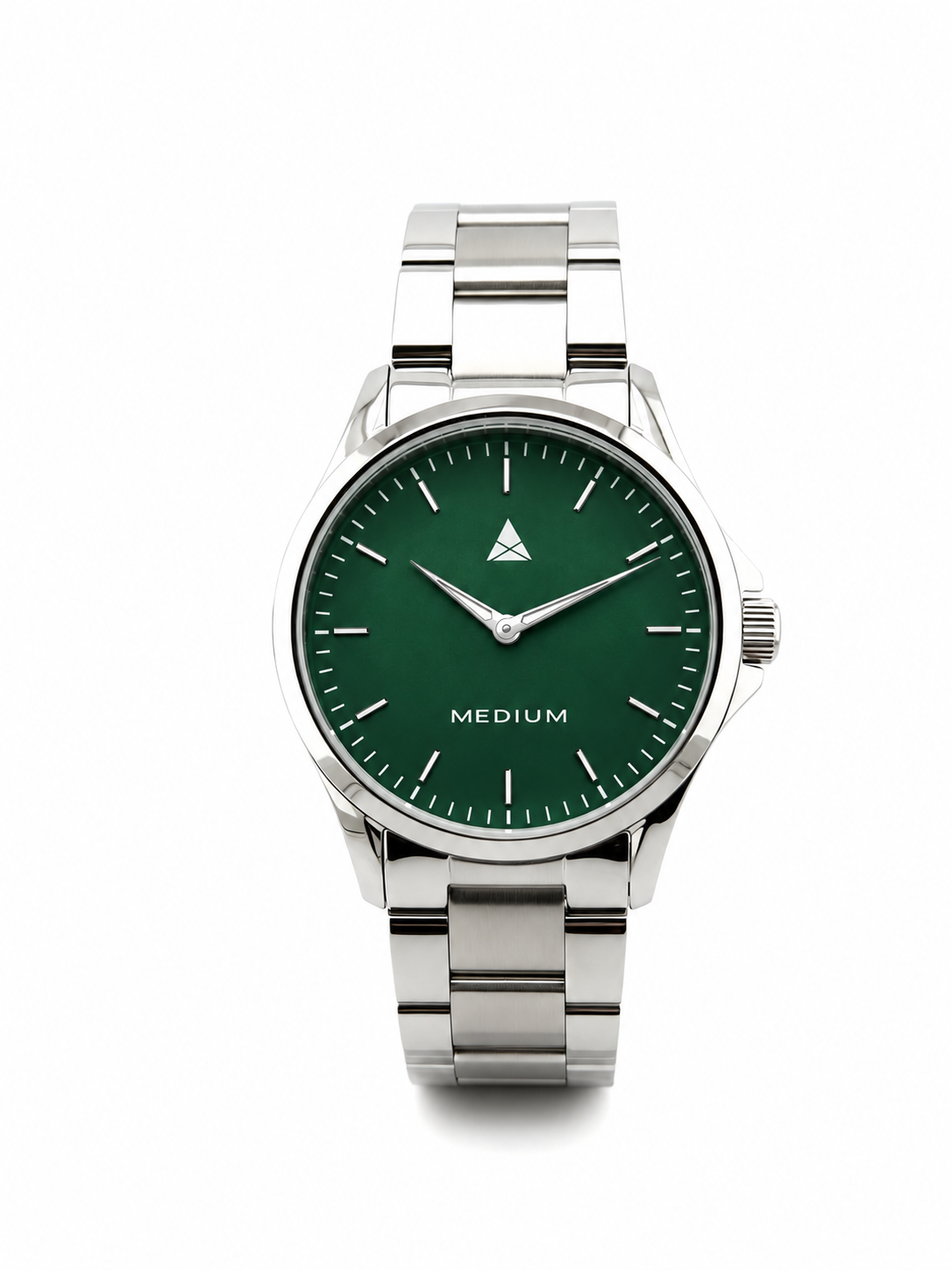 The Comeback First Edition 42mm — Silver / Green — front view