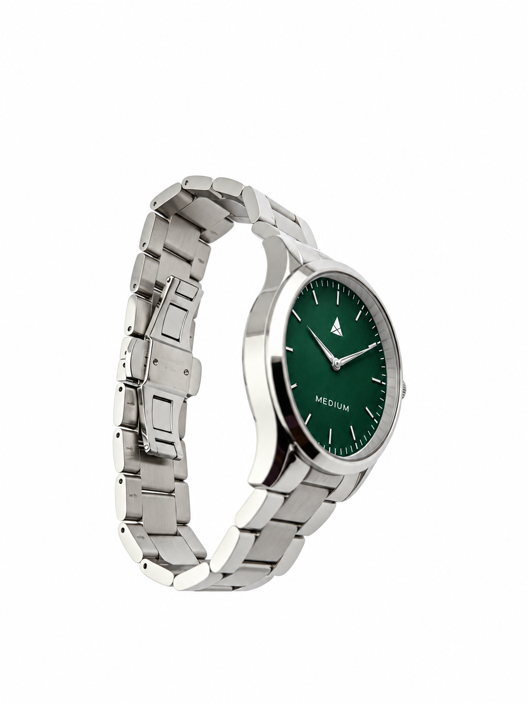 The Comeback First Edition 42mm — Silver / Green — open clasp