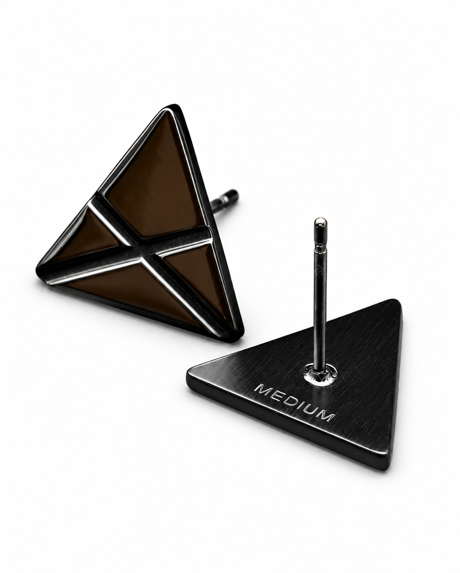 MEDIUM Ear Studs — Gunmetal