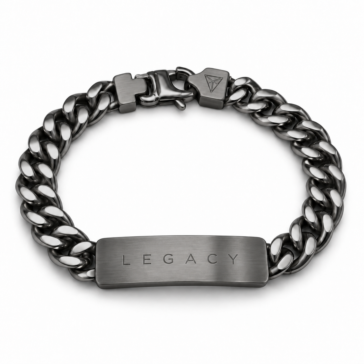 Men’s Word Bracelet — Gunmetal — engraved LEGACY
