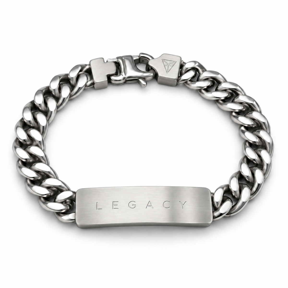 Men’s Word Bracelet — Silver — engraved LEGACY