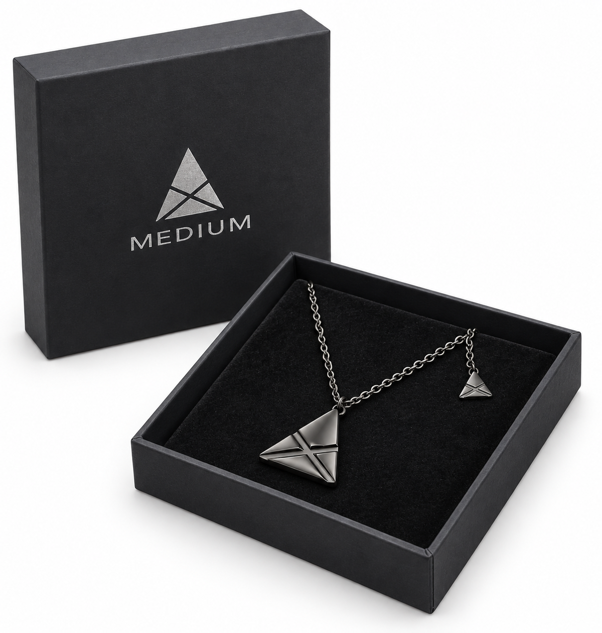 MEDIUM Necklace — Gunmetal — in gift box