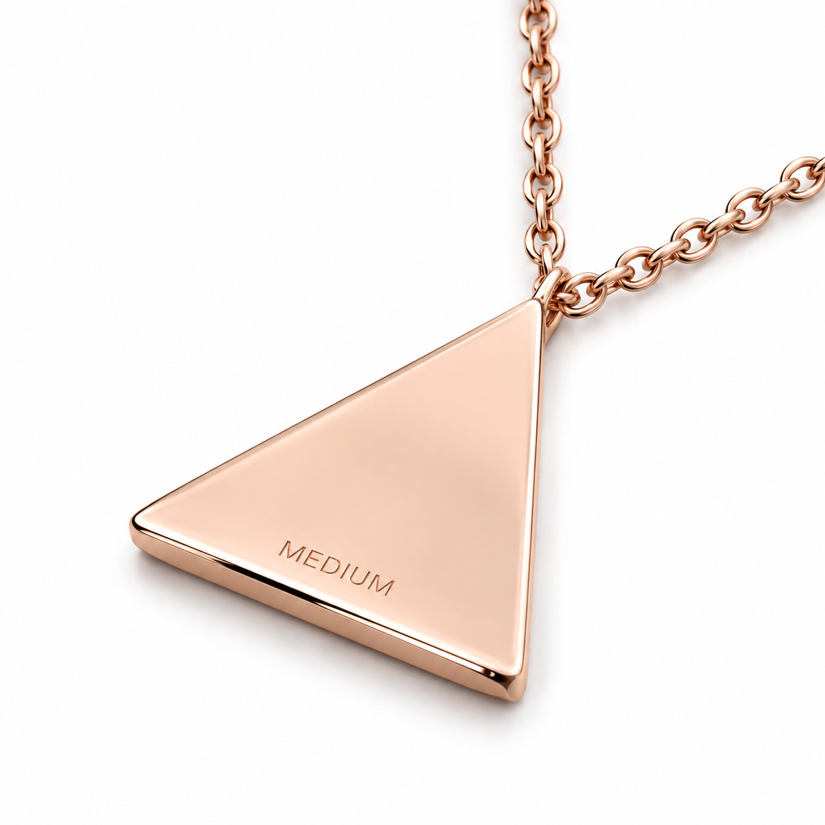 MEDIUM Necklace — Rose Gold — engraved back