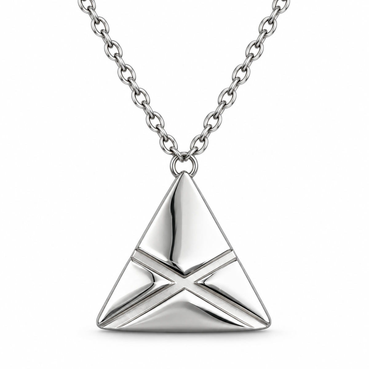 MEDIUM Necklace — Silver — front