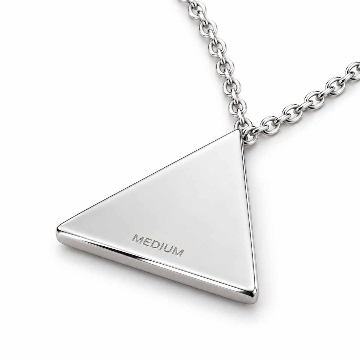 MEDIUM Necklace — Silver — engraved back