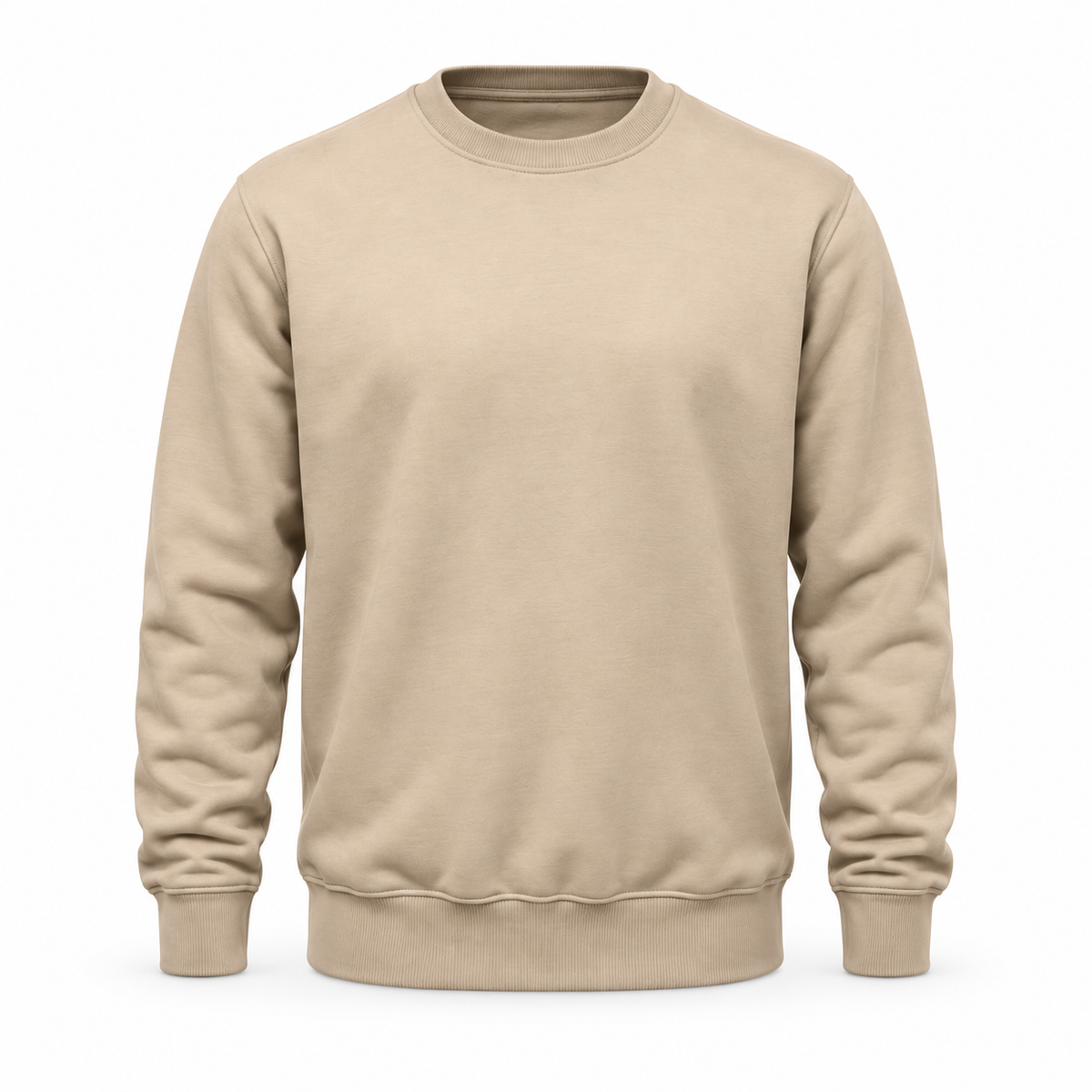 The Backstory Crewneck — Sand — front