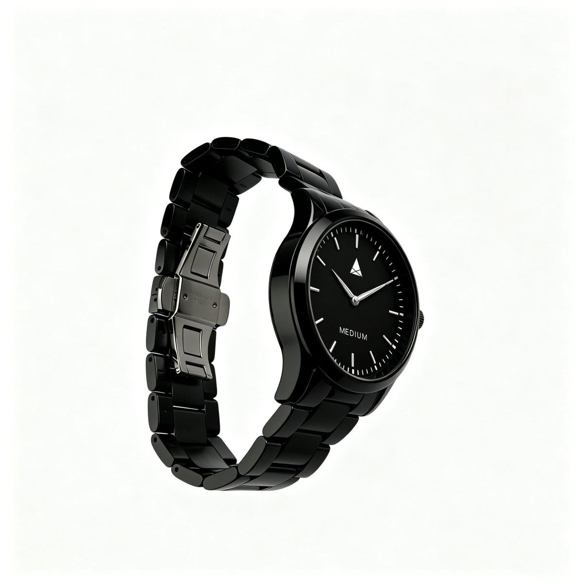 The Comeback Steel Watch — All Black — clasp