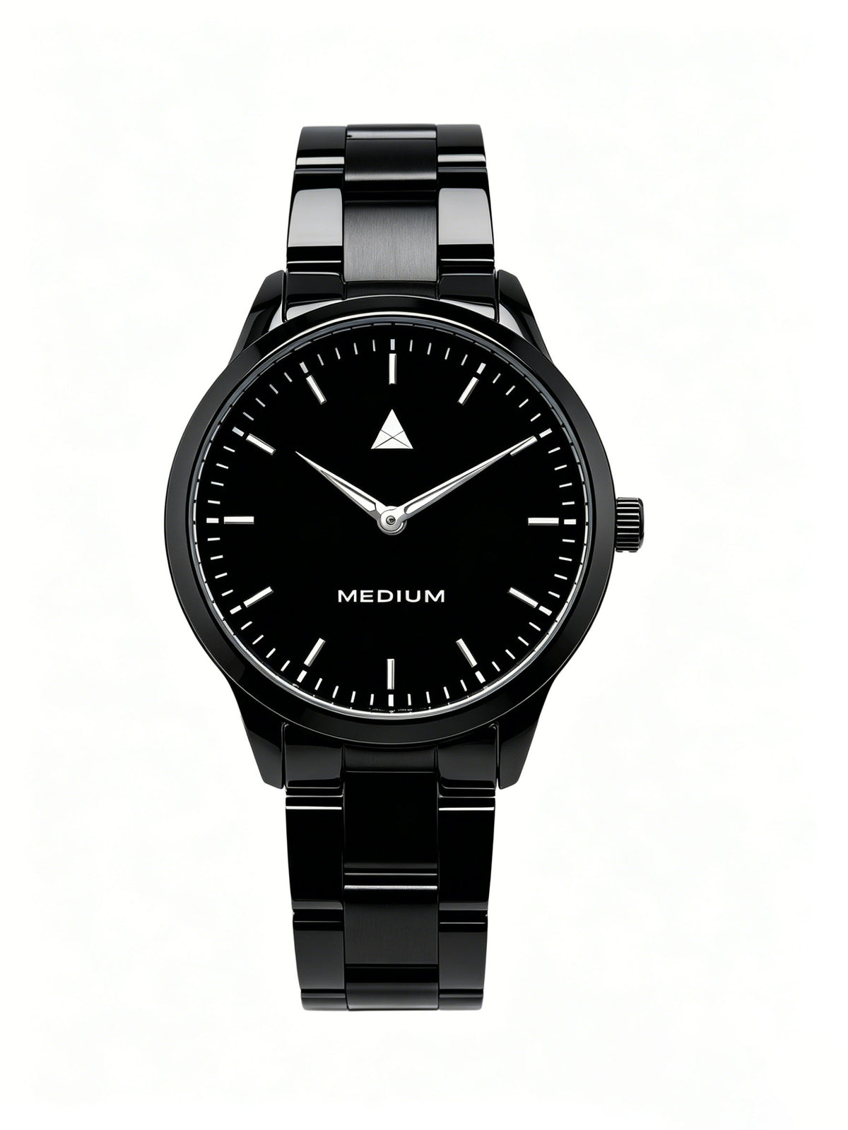The Comeback Women’s Steel Watch — All Black — front view
