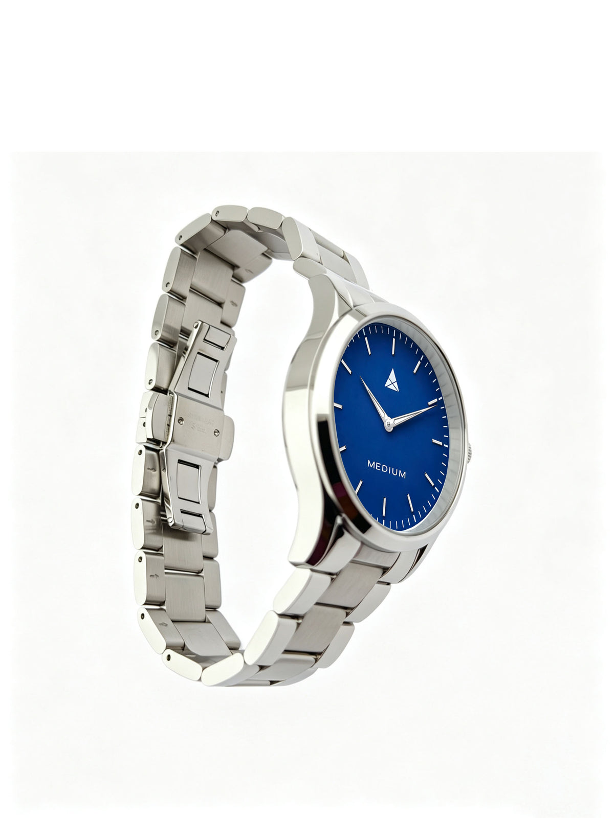 The Comeback Steel Watch — Silver / Blue — clasp