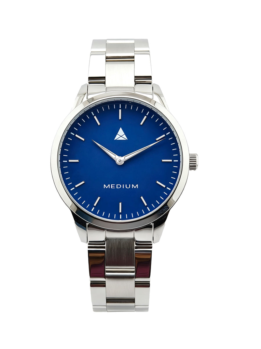 The Comeback 38 · Steel — Silver / Blue