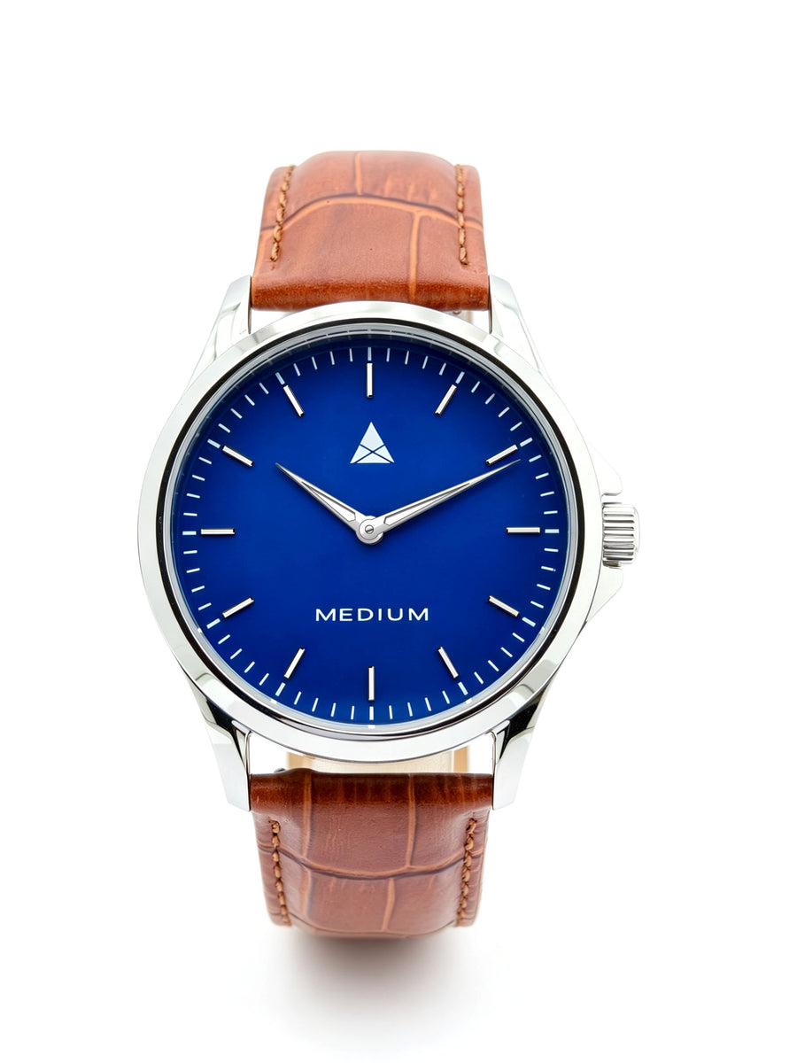 The Comeback 42 · Leather — Silver / Blue
