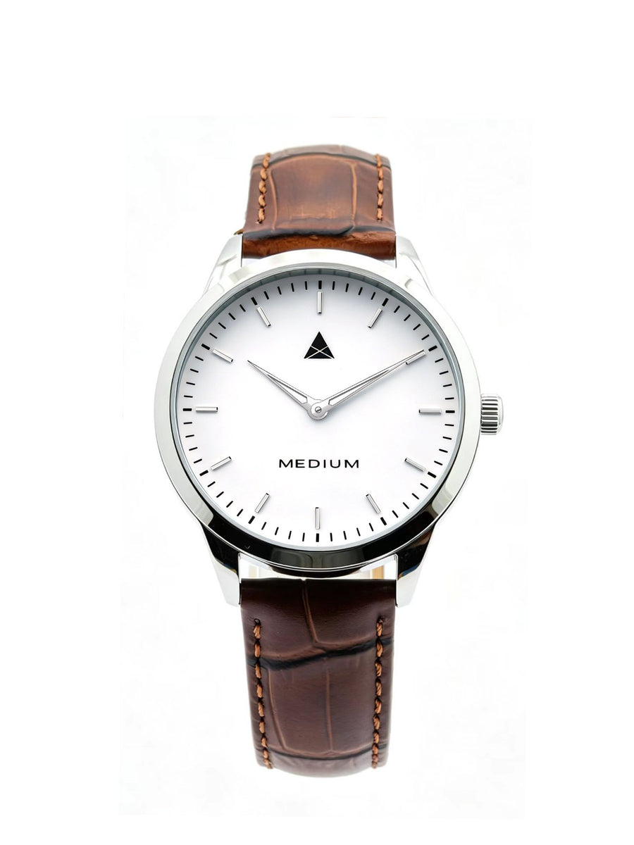 The Comeback 38 · Leather — Silver / White