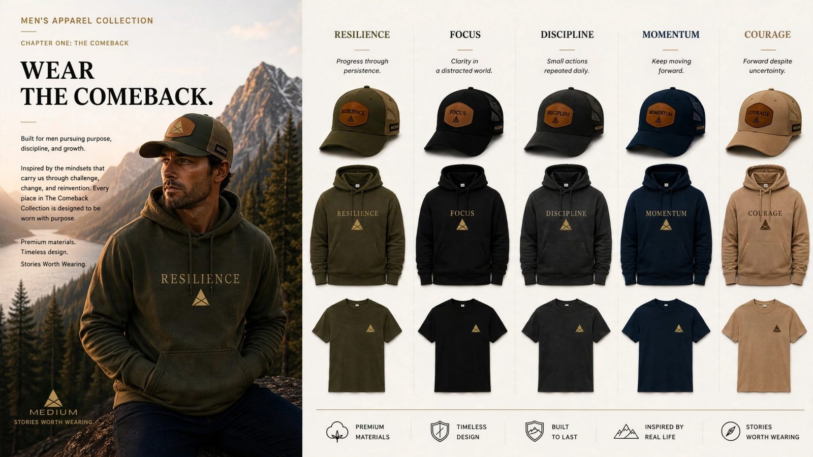 MEDIUM Lookbook — Men's Apparel Collection