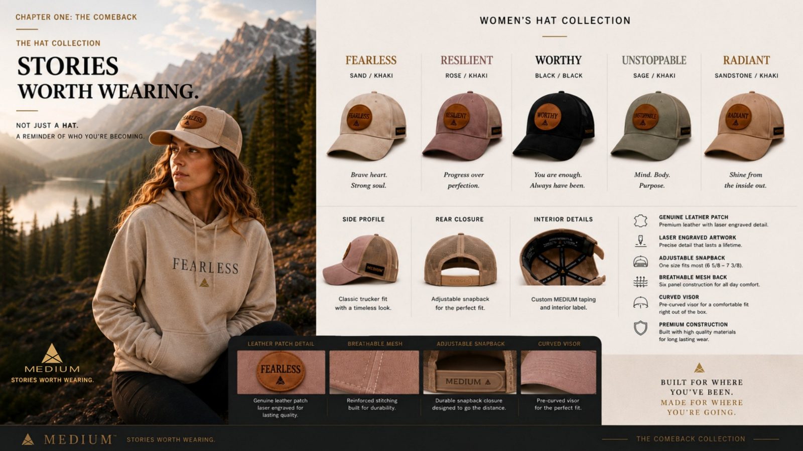 MEDIUM Lookbook — Women's Hat Collection